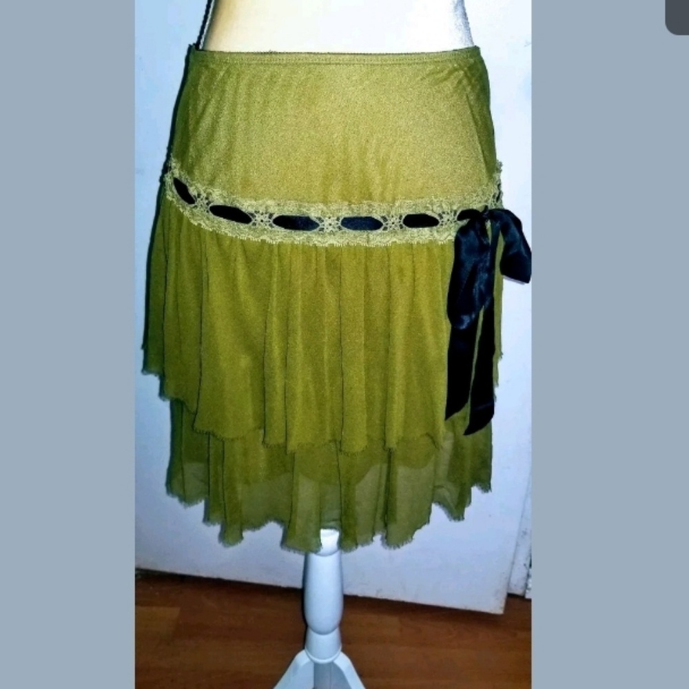 Vintage Betsey Johnson Betseyville silk skirt